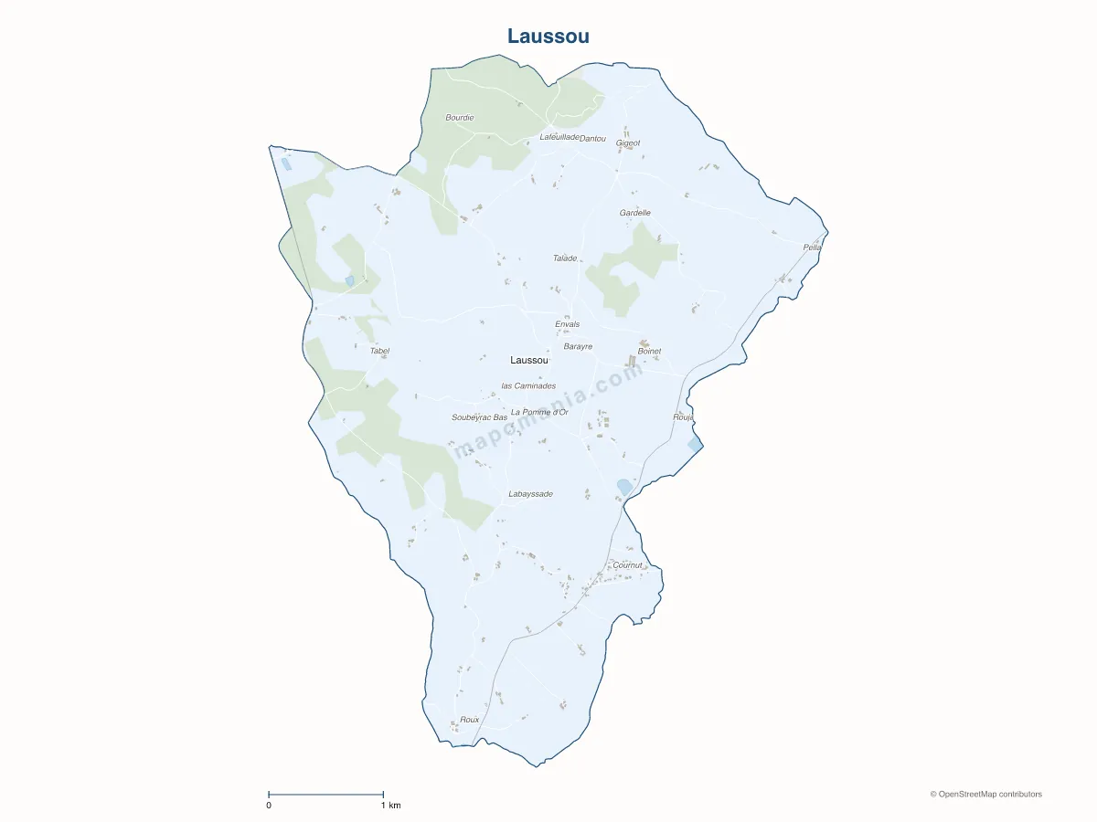 Carte de Laussou à personnaliser