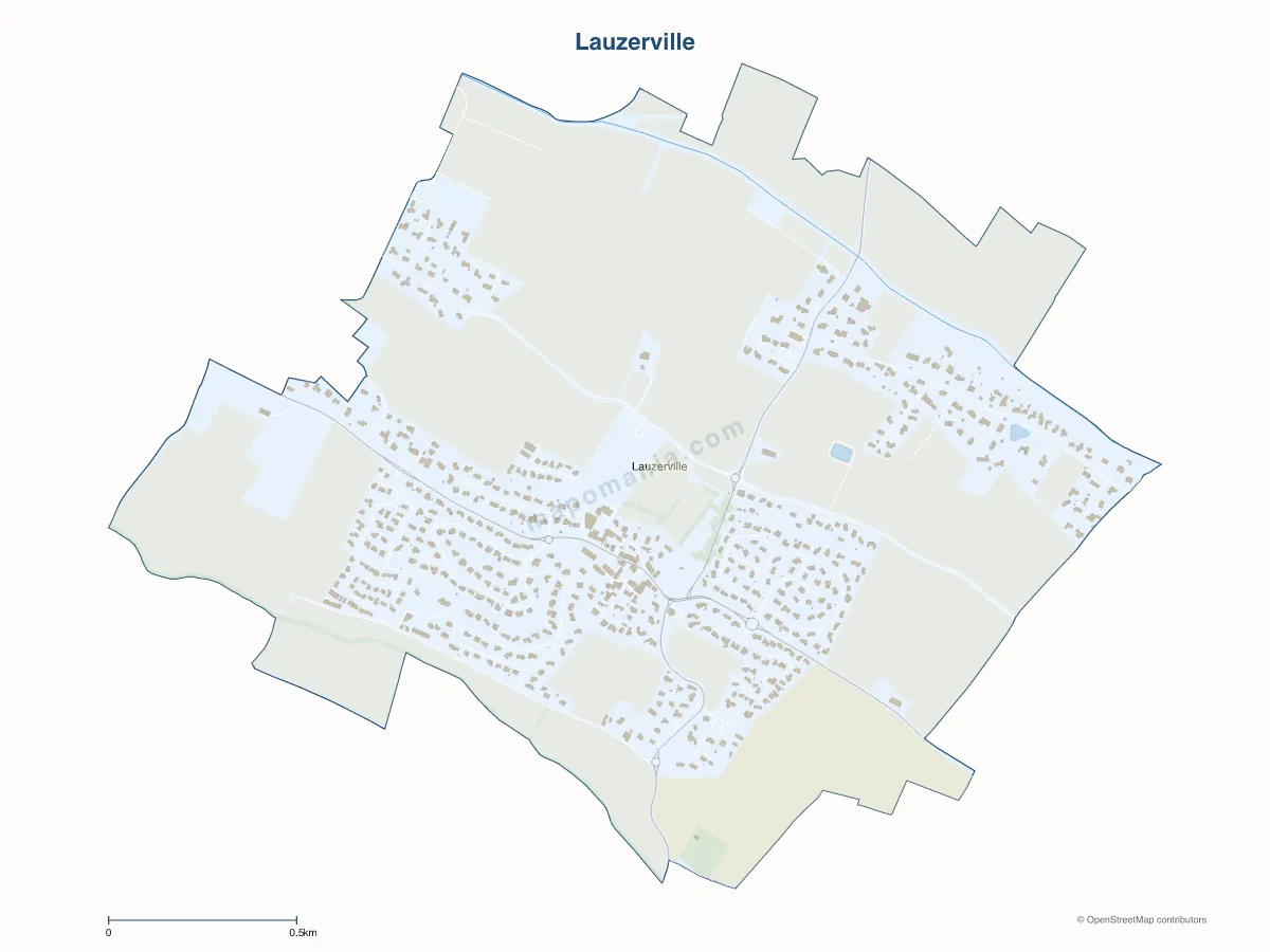 Carte de Lauzerville à personnaliser
