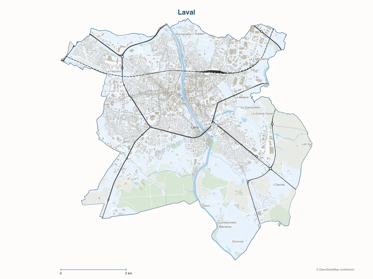 Carte de Laval à personnaliser