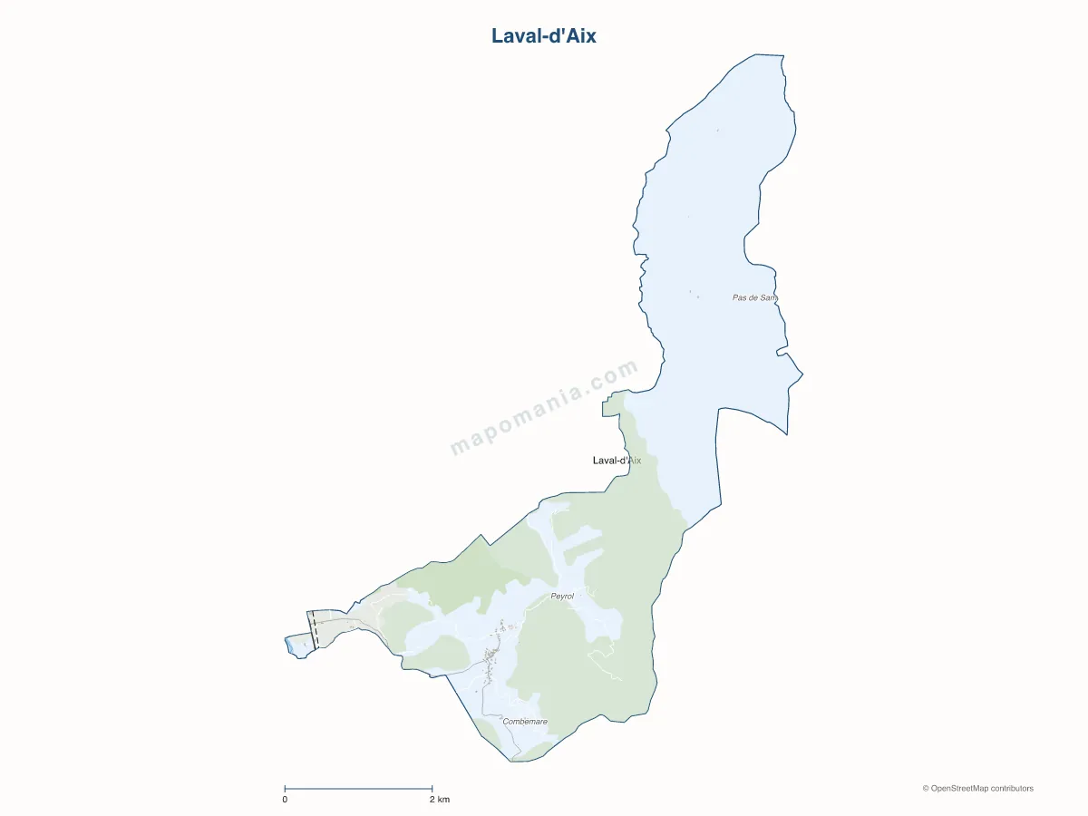Carte de Laval-d'Aix à personnaliser