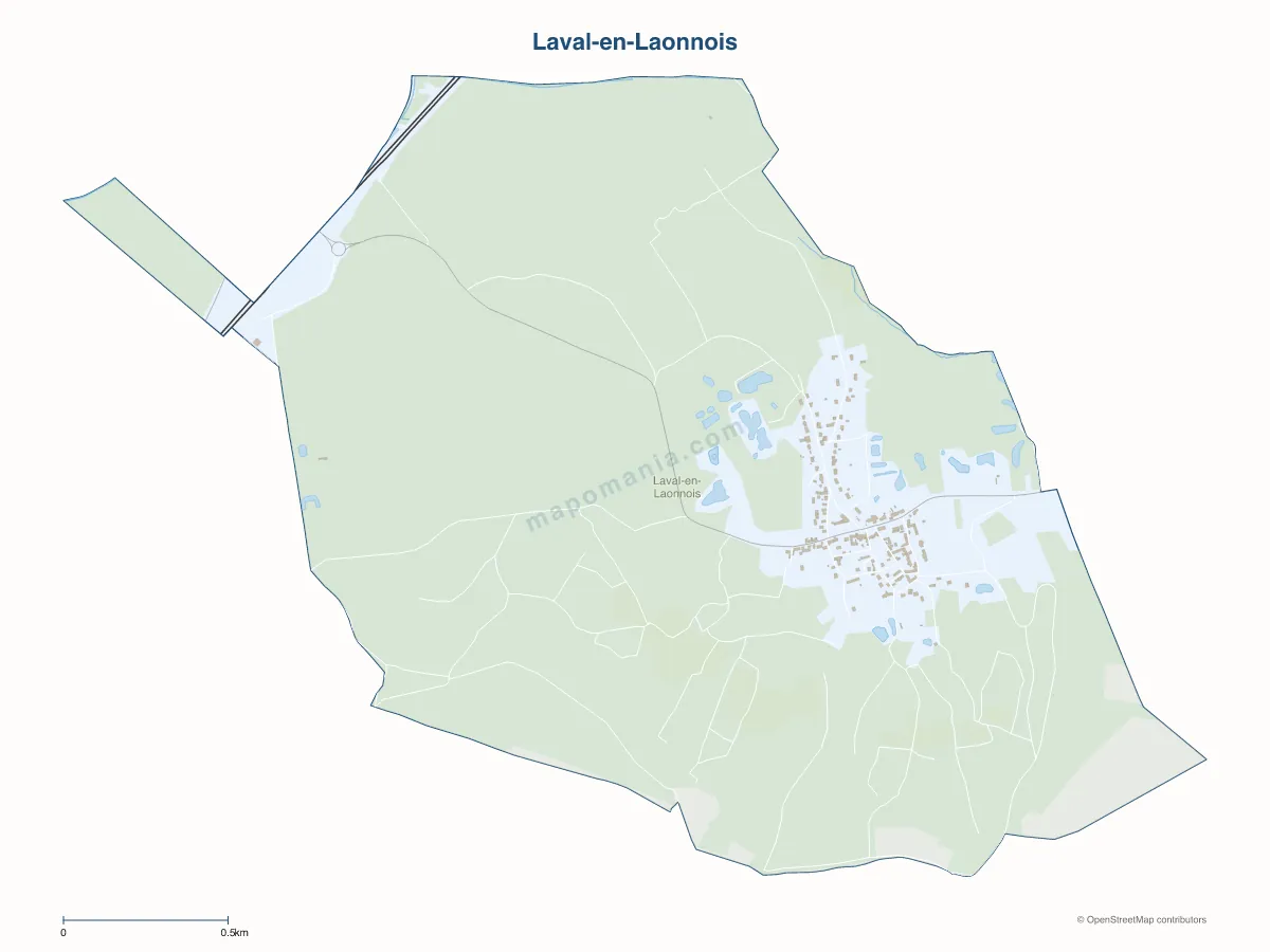 Carte de Laval-en-Laonnois à personnaliser