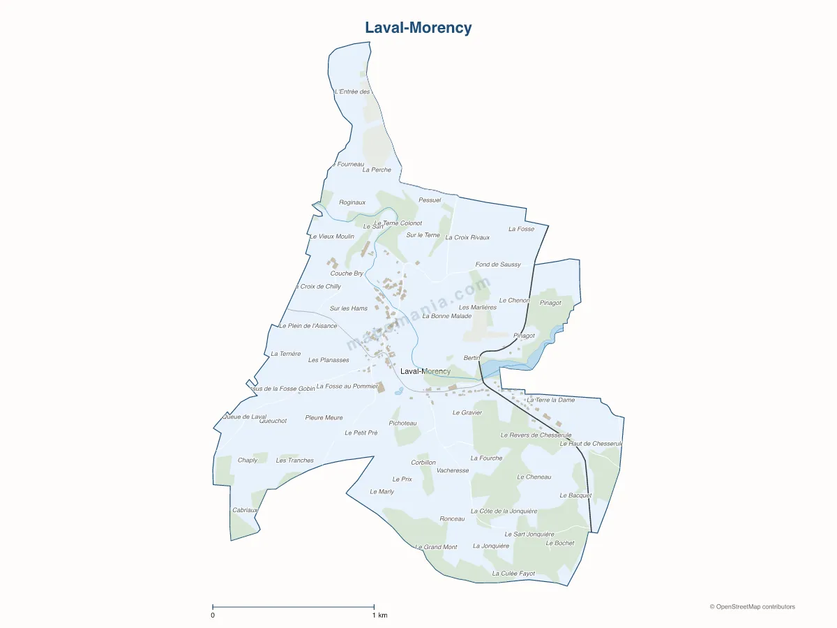 Carte de Laval-Morency à personnaliser