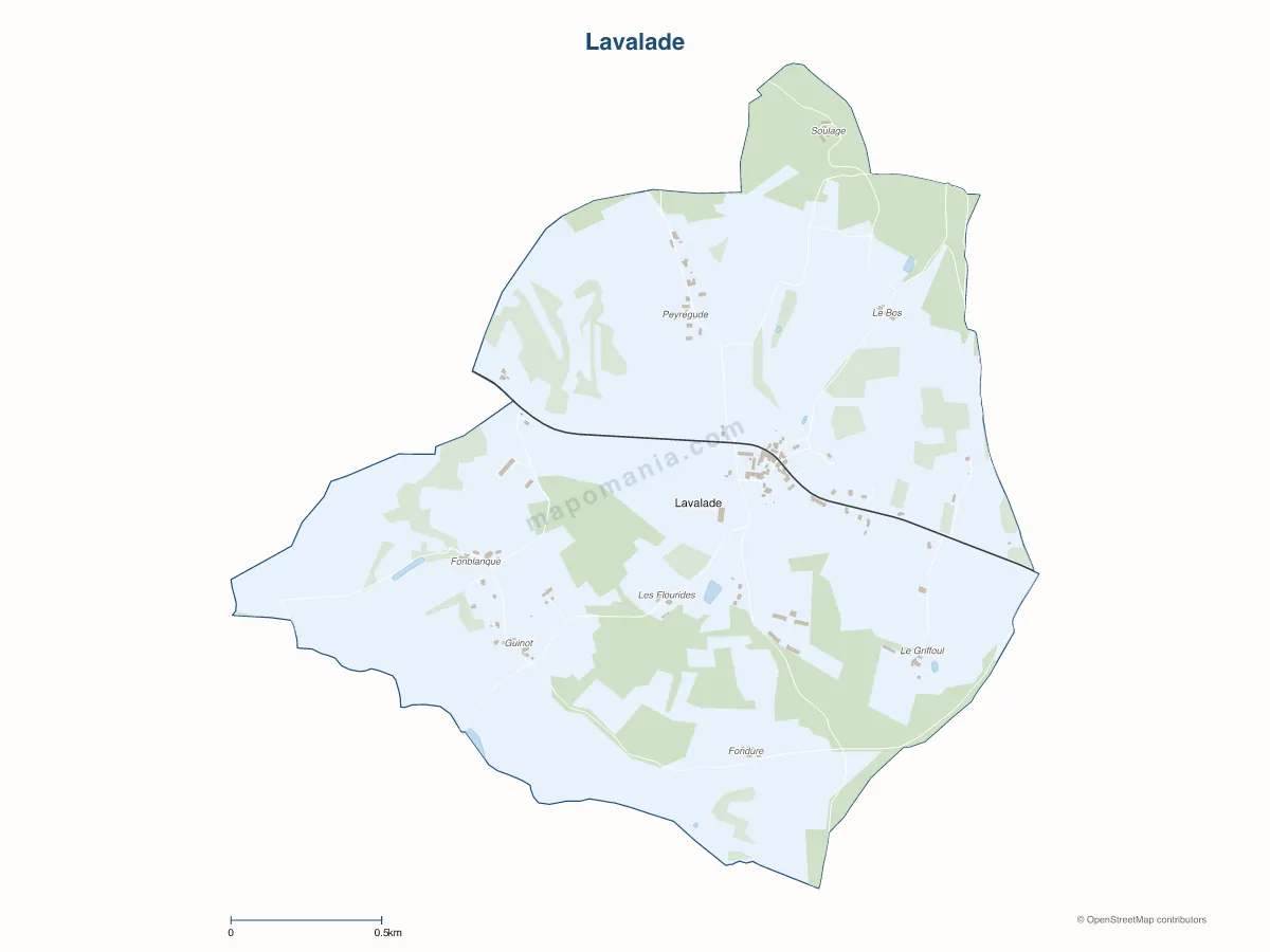 Carte de Lavalade à personnaliser