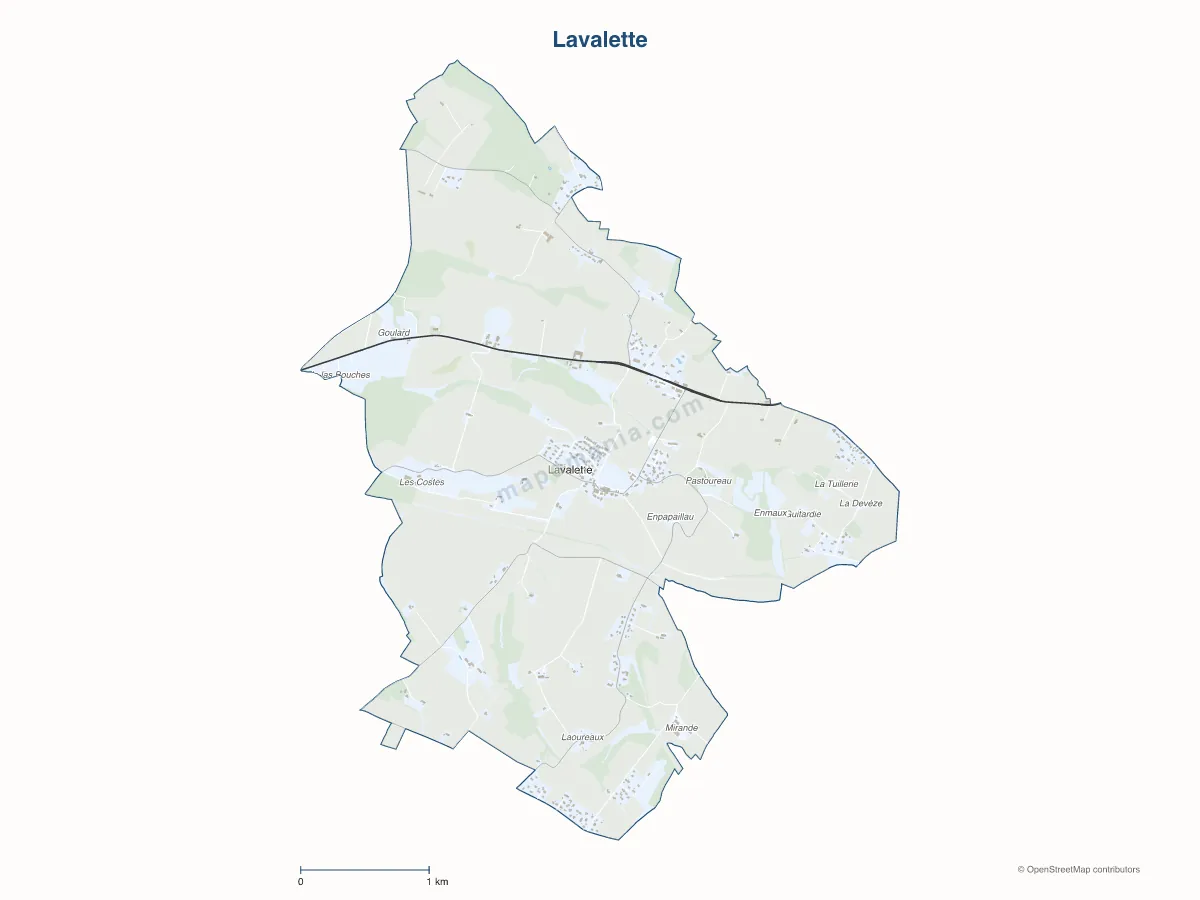 Carte de Lavalette à personnaliser