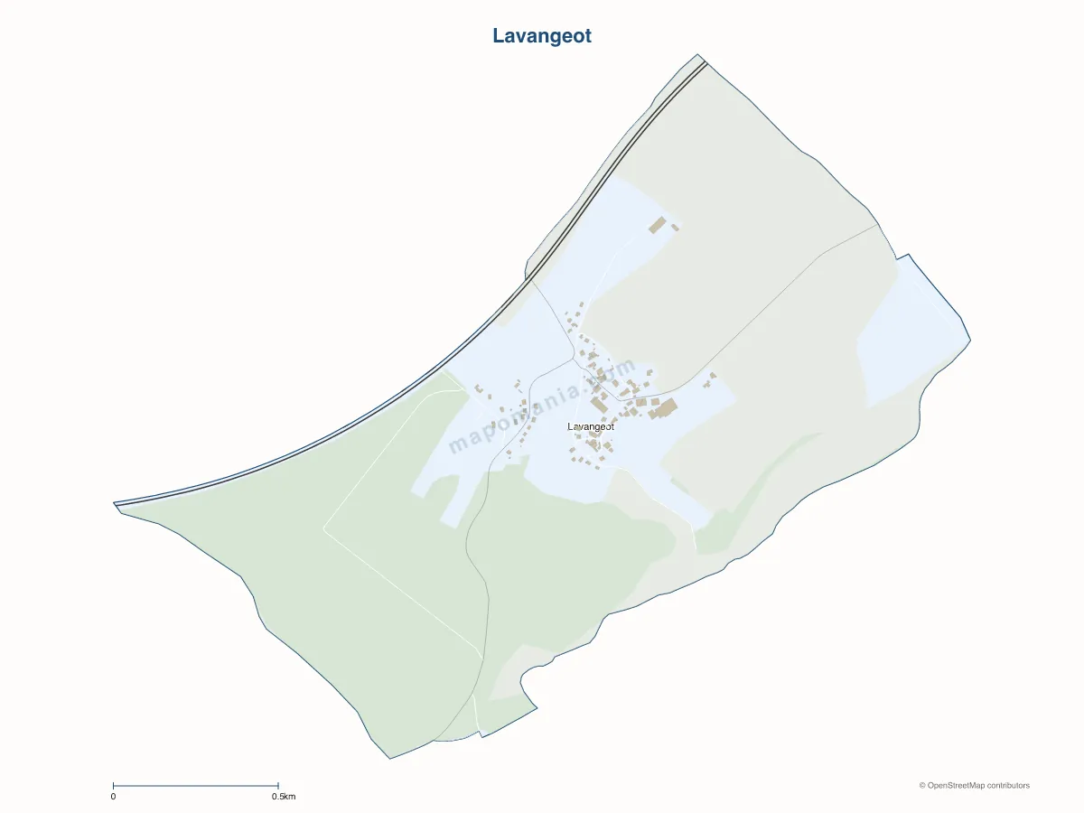 Carte de Lavangeot à personnaliser