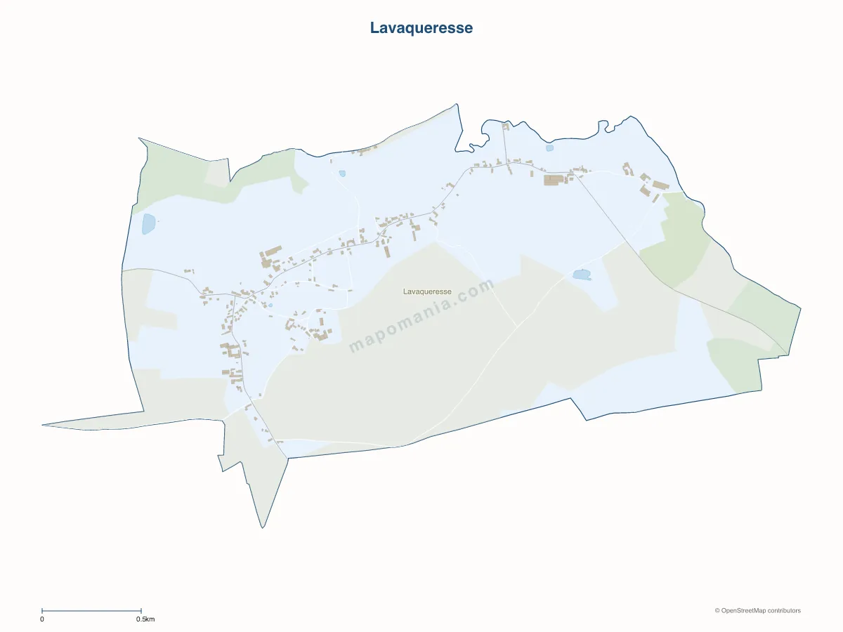 Carte de Lavaqueresse à personnaliser
