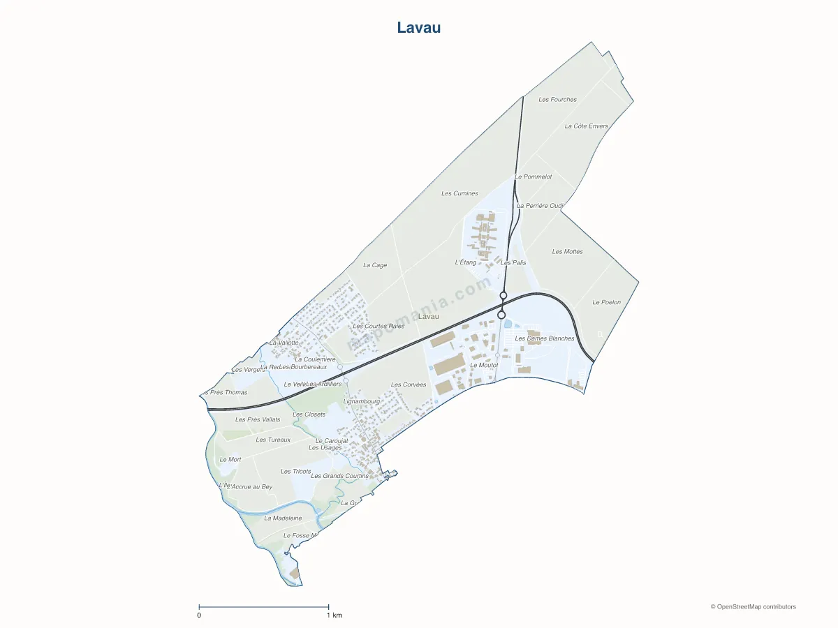 Carte de Lavau à personnaliser