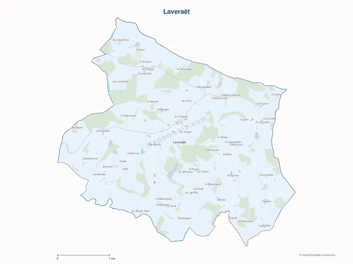 Carte de Laveraët à personnaliser