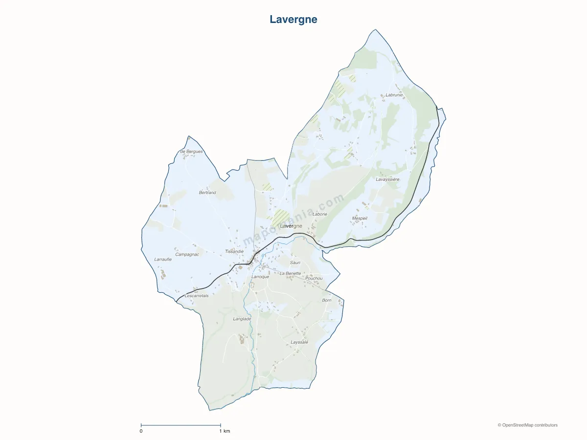 Carte de Lavergne à personnaliser