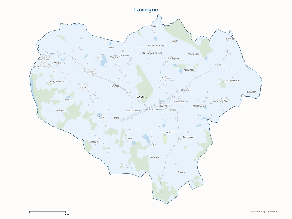 Carte de Lavergne à personnaliser