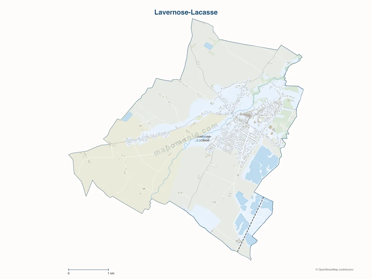Carte de Lavernose-Lacasse à personnaliser