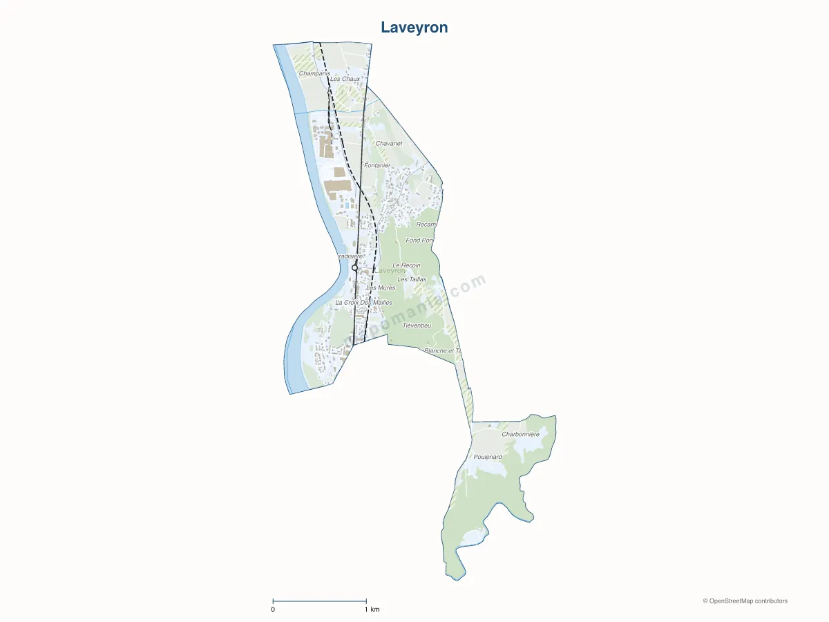 Carte de Laveyron à personnaliser