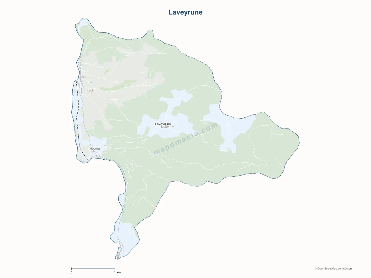 Carte de Laveyrune à personnaliser