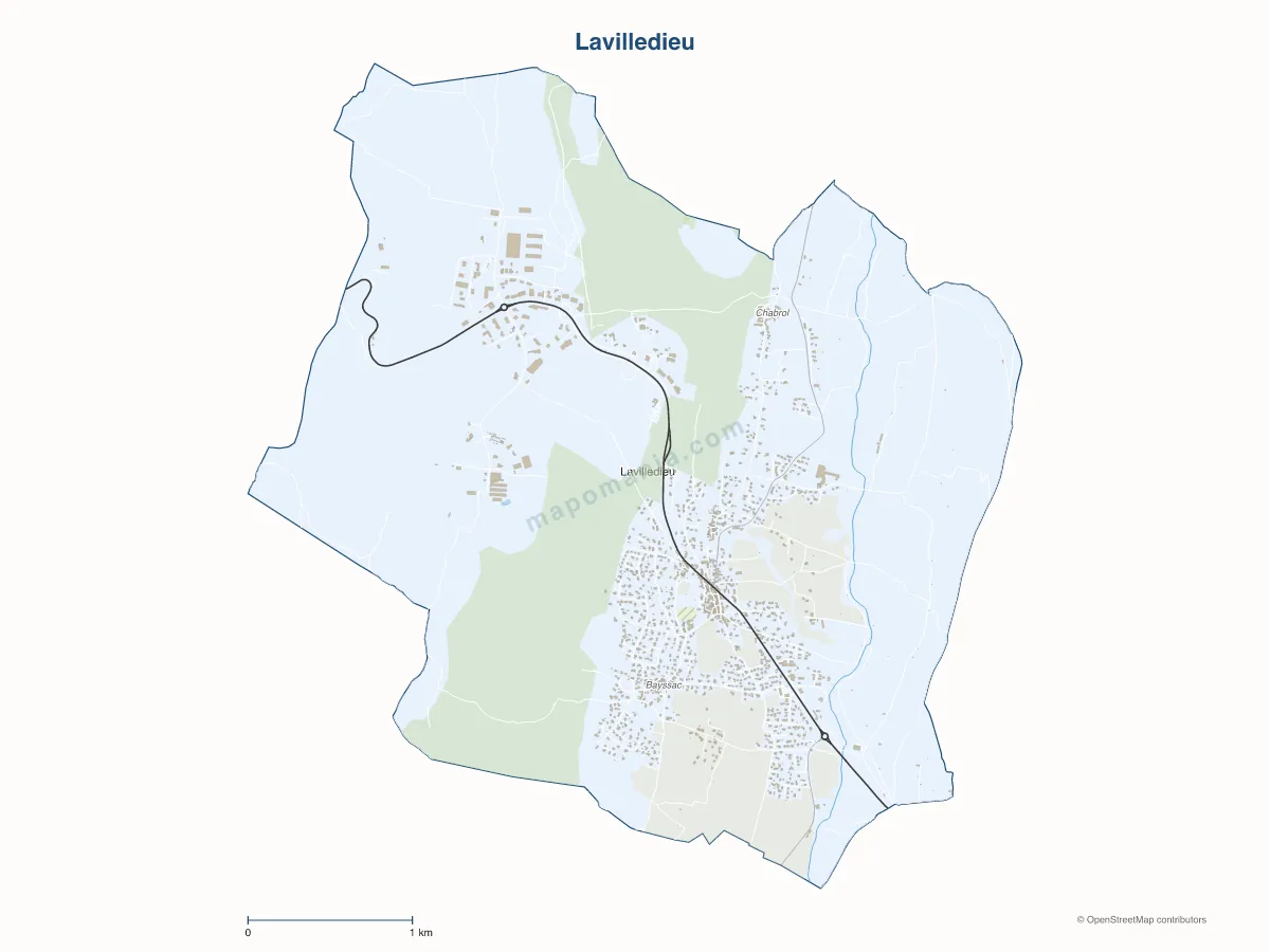 Carte de Lavilledieu à personnaliser