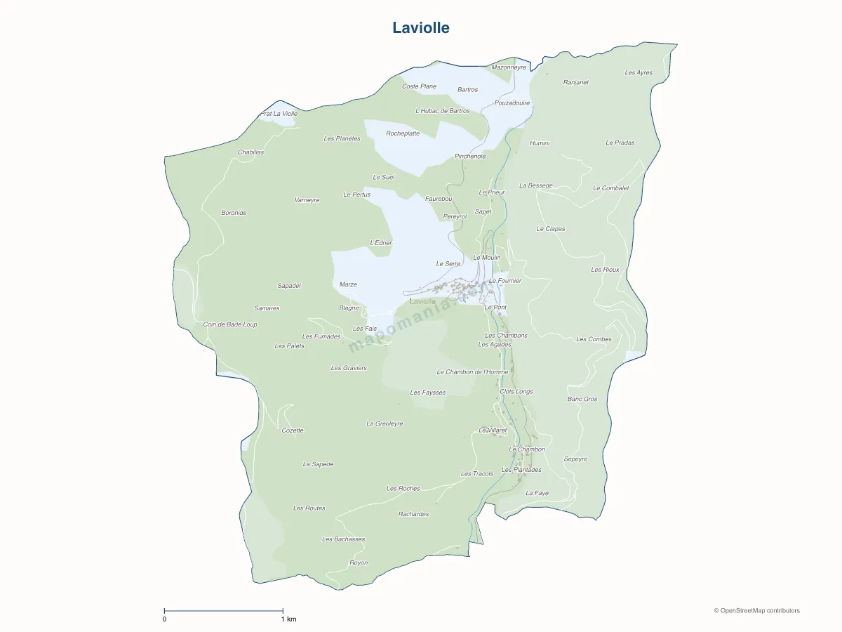 Carte de Laviolle à personnaliser