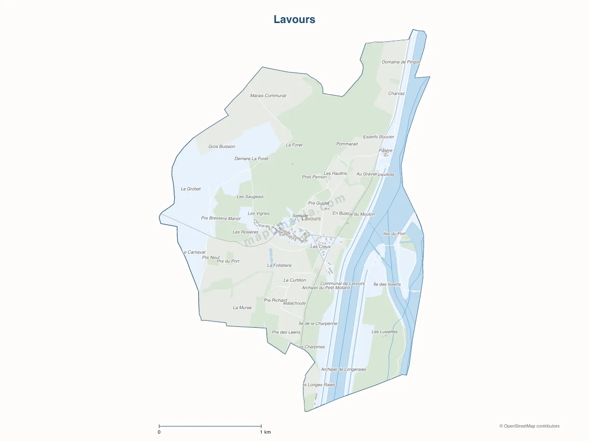Carte de Lavours à personnaliser