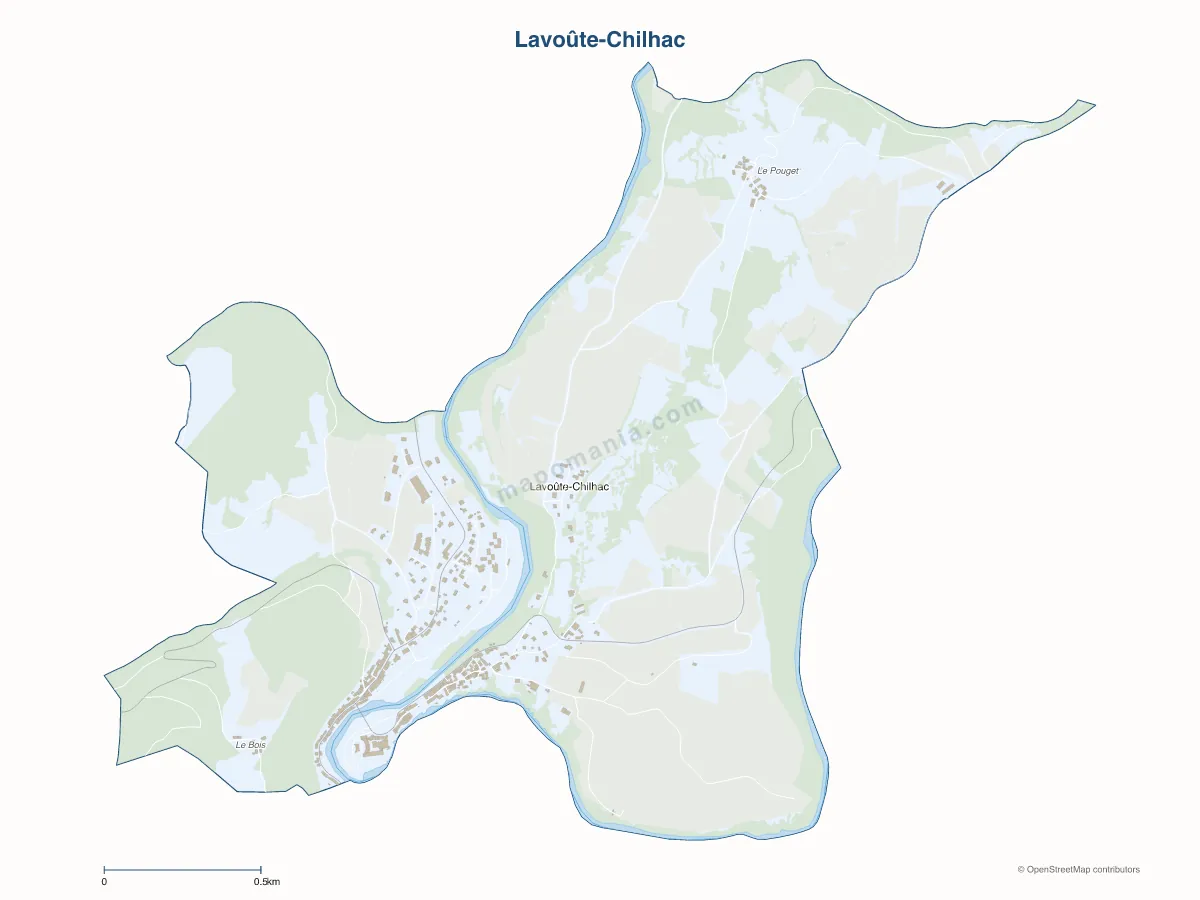 Carte de Lavoûte-Chilhac à personnaliser