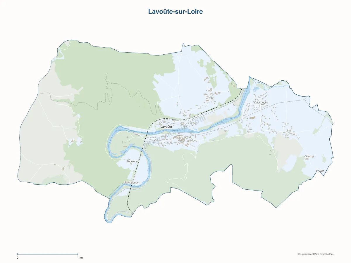 Carte de Lavoûte-sur-Loire à personnaliser