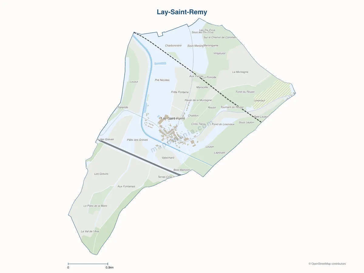 Carte de Lay-Saint-Remy à personnaliser