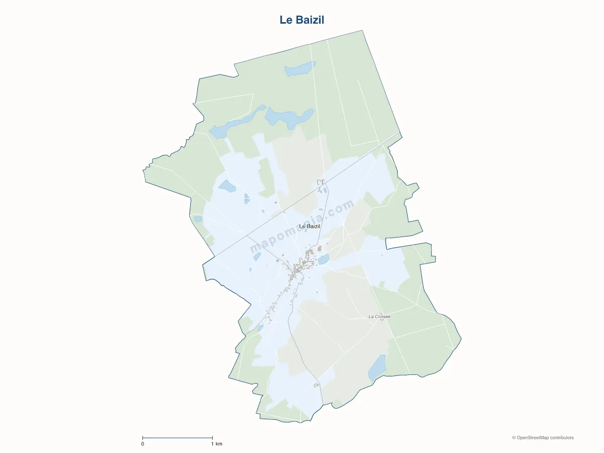 Carte de Le Baizil à personnaliser