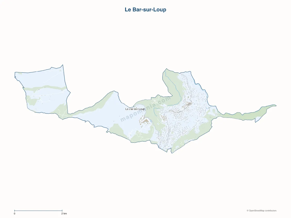 Carte de Le Bar-sur-Loup à personnaliser