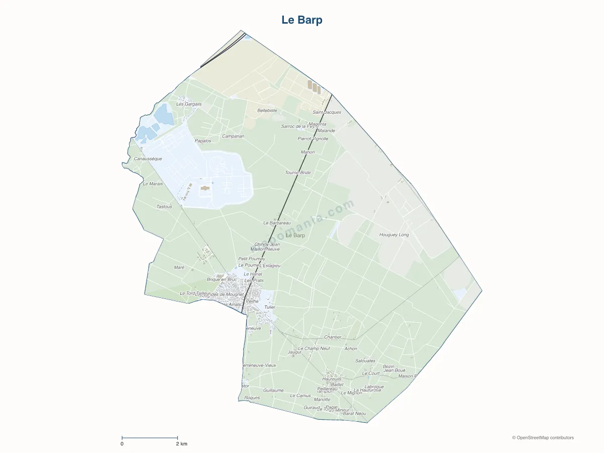 Carte de Le Barp à personnaliser