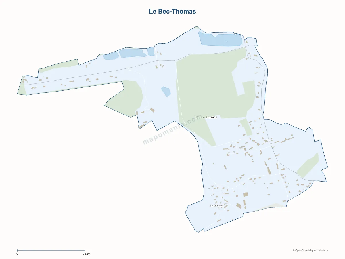 Carte de Le Bec-Thomas à personnaliser
