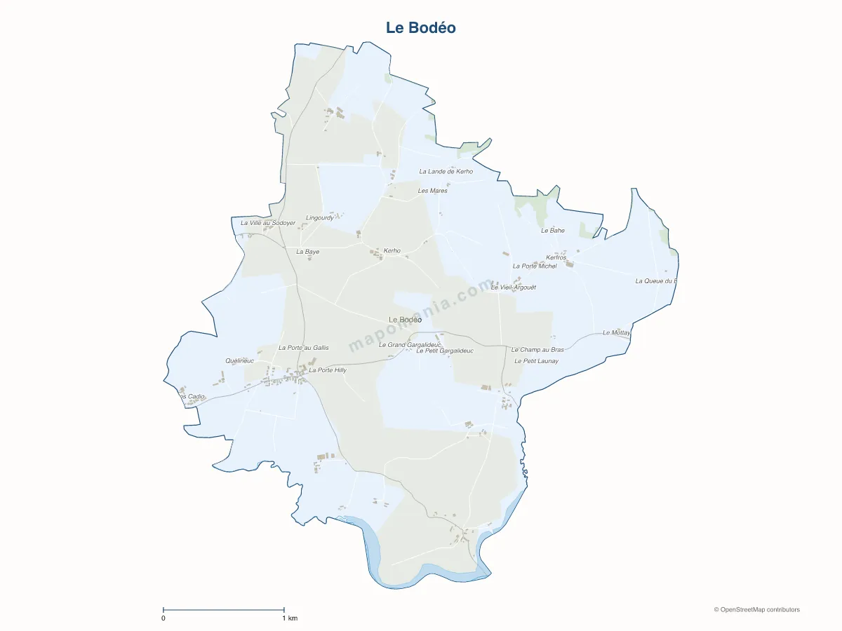 Carte de Le Bodéo à personnaliser