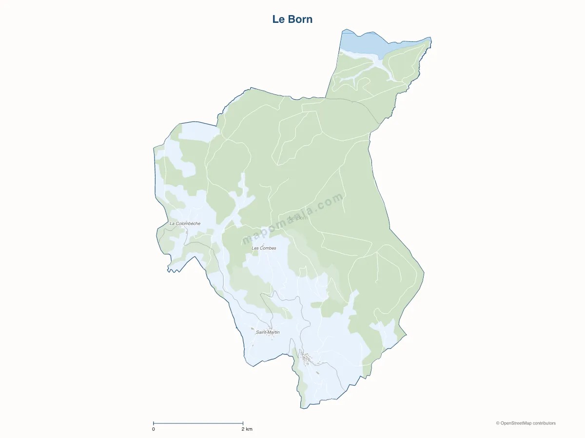 Carte de Le Born à personnaliser