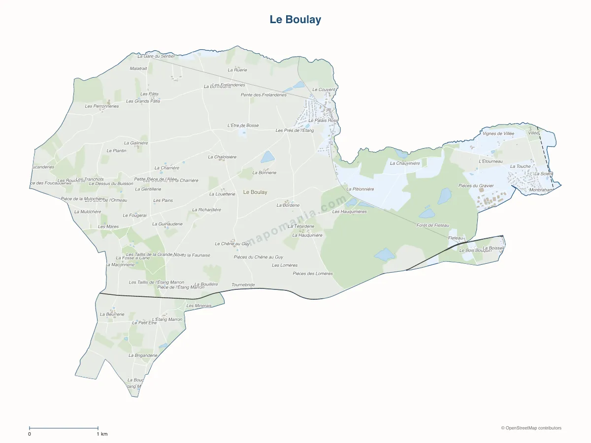 Carte de Le Boulay à personnaliser