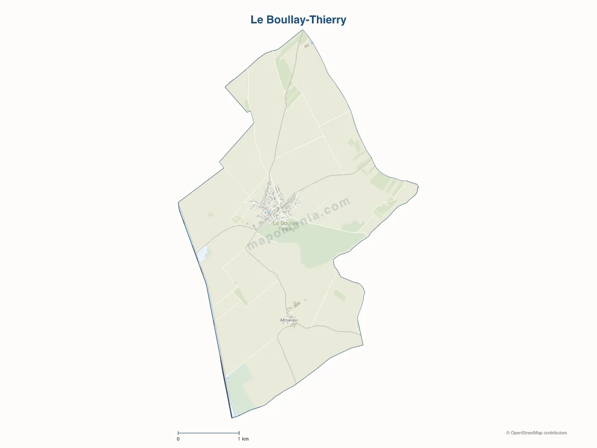 Carte de Le Boullay-Thierry à personnaliser