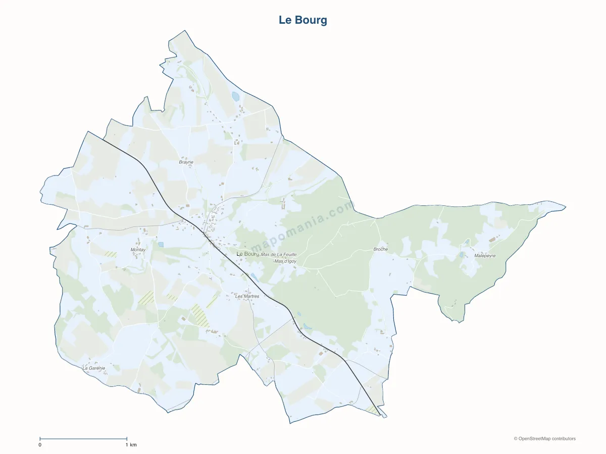 Carte de Le Bourg à personnaliser