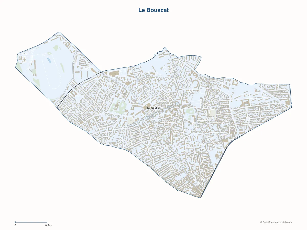 Carte de Le Bouscat à personnaliser