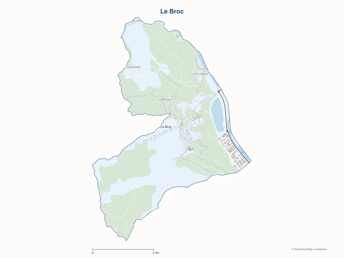 Carte de Le Broc à personnaliser
