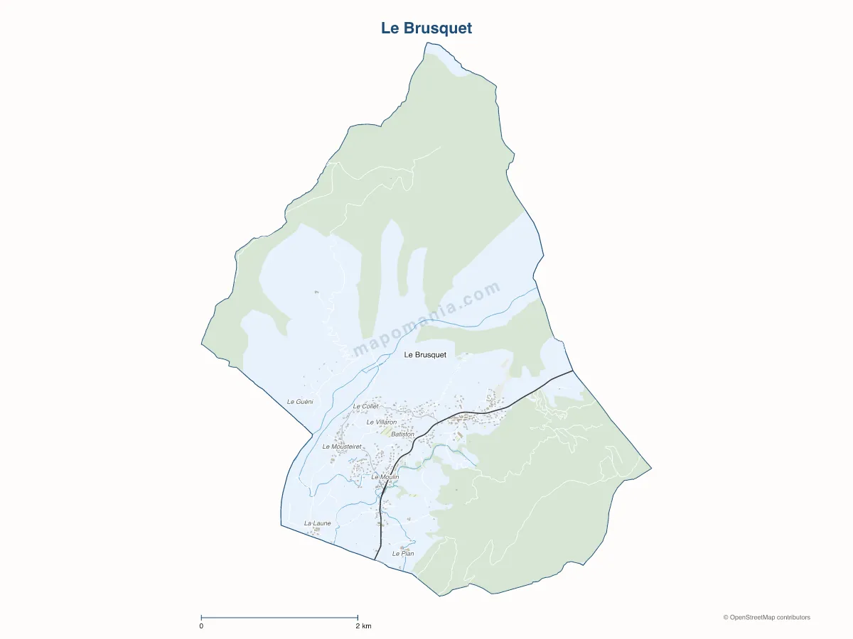 Carte de Le Brusquet à personnaliser
