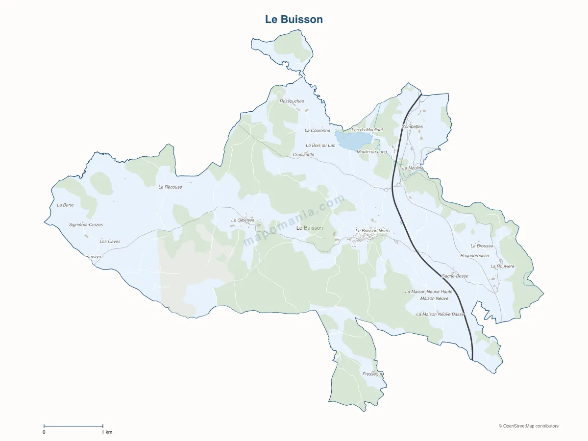 Carte de Le Buisson à personnaliser