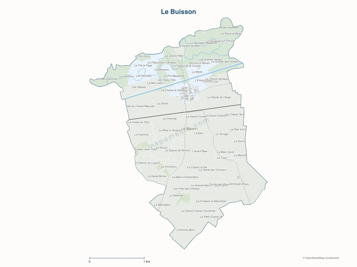 Carte de Le Buisson à personnaliser