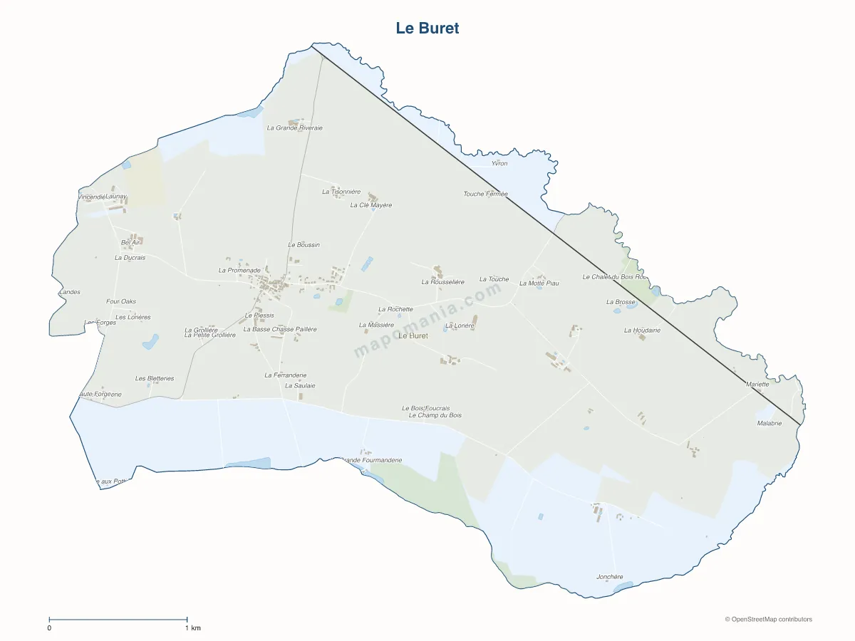 Carte de Le Buret à personnaliser