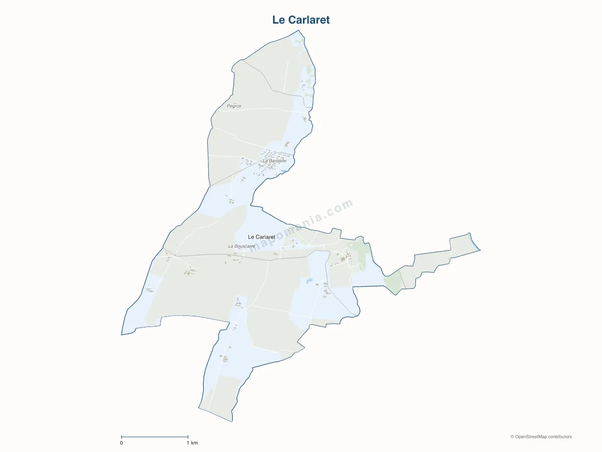 Carte de Le Carlaret à personnaliser
