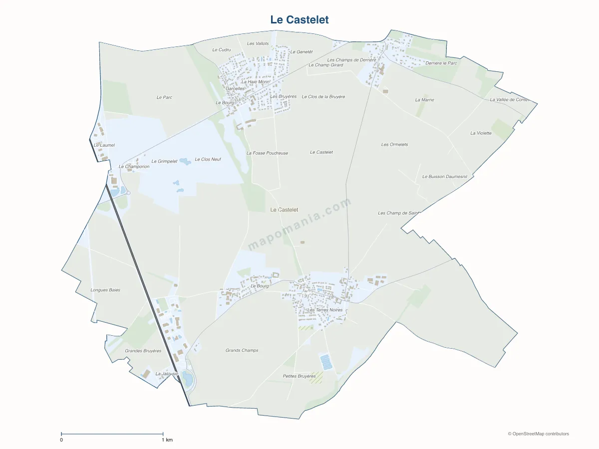 Carte de Le Castelet à personnaliser