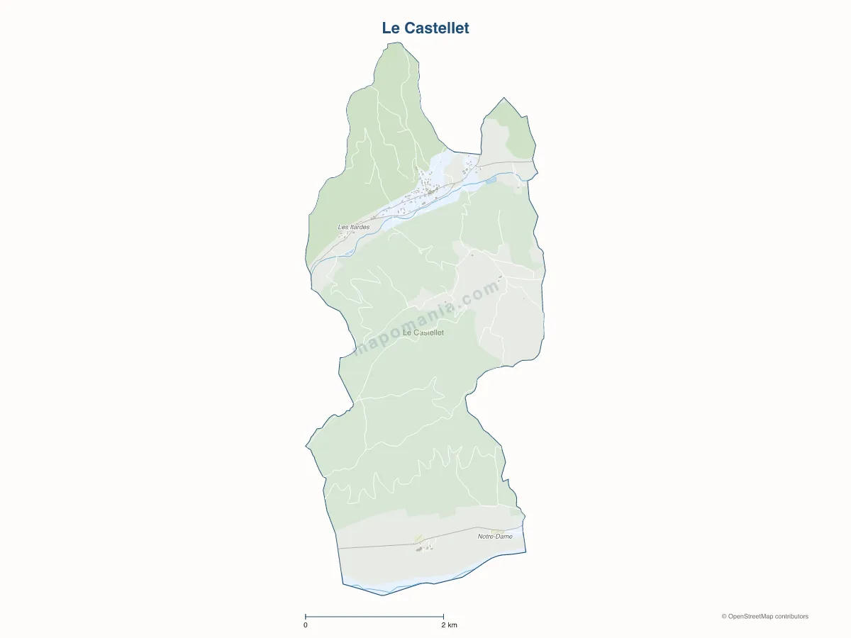 Carte de Le Castellet à personnaliser