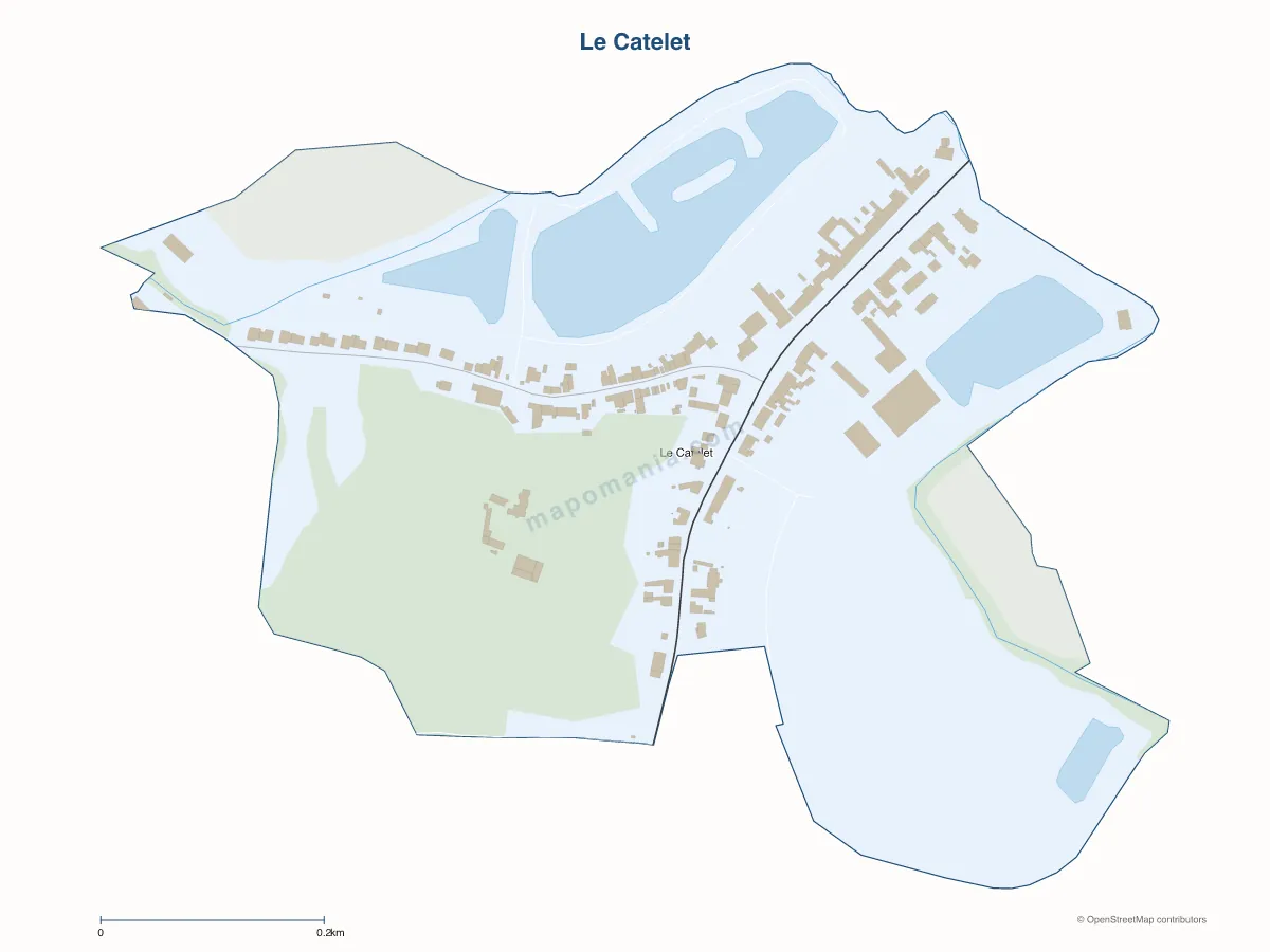 Carte de Le Catelet à personnaliser