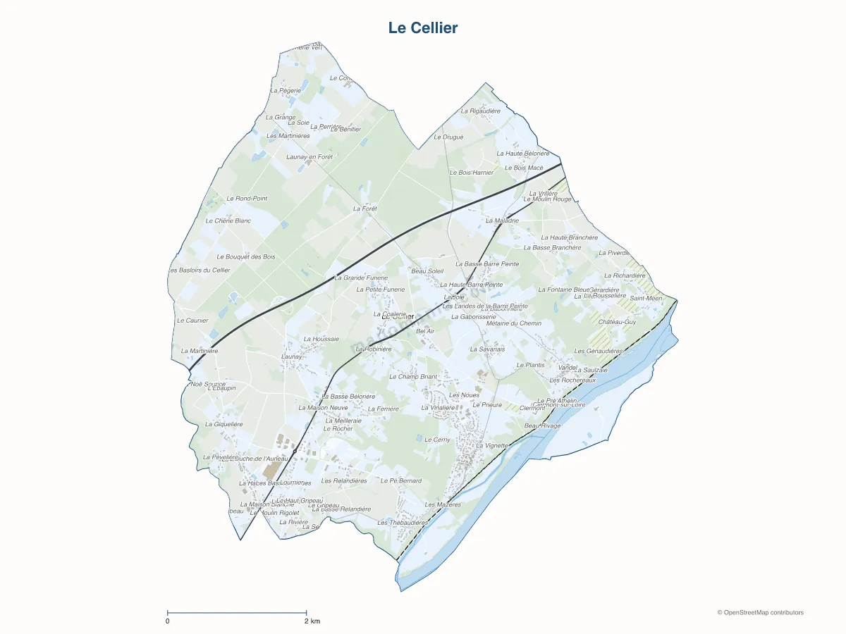 Carte de Le Cellier à personnaliser