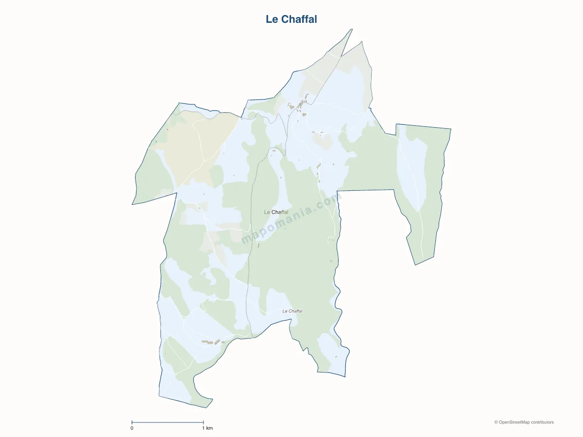 Carte de Le Chaffal à personnaliser