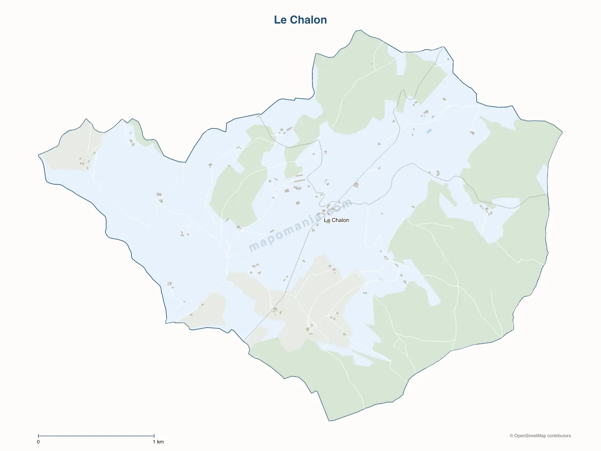 Carte de Le Chalon à personnaliser