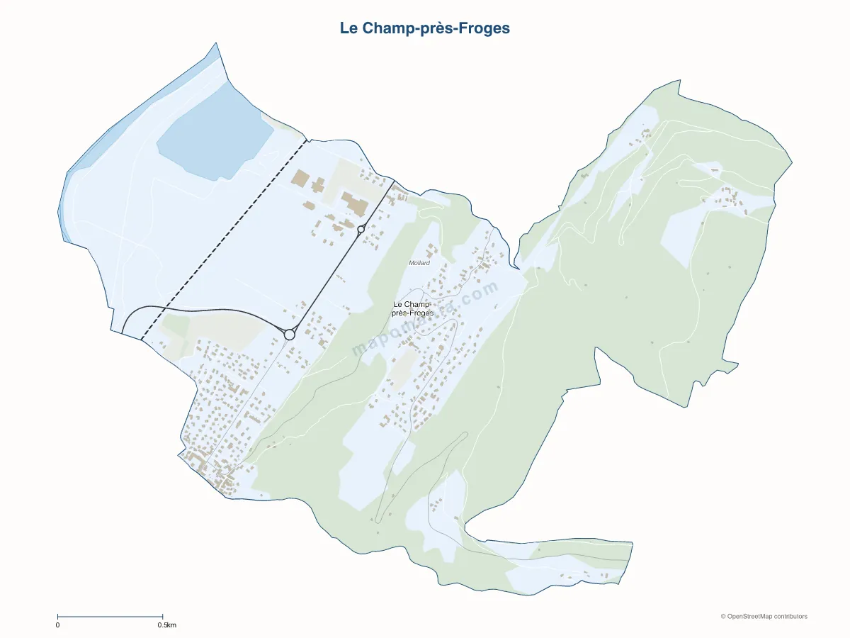 Carte de Le Champ-près-Froges à personnaliser