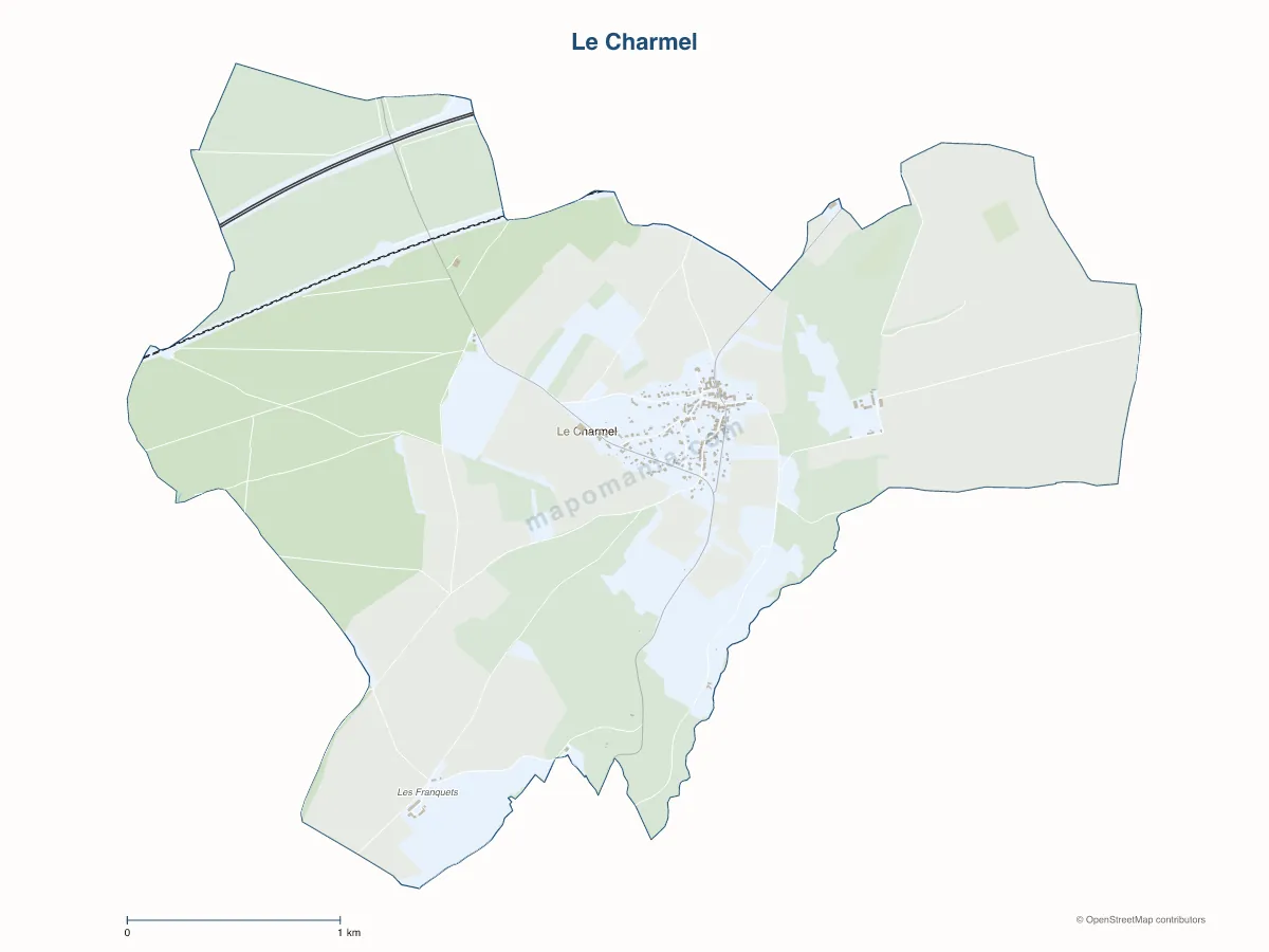 Carte de Le Charmel à personnaliser