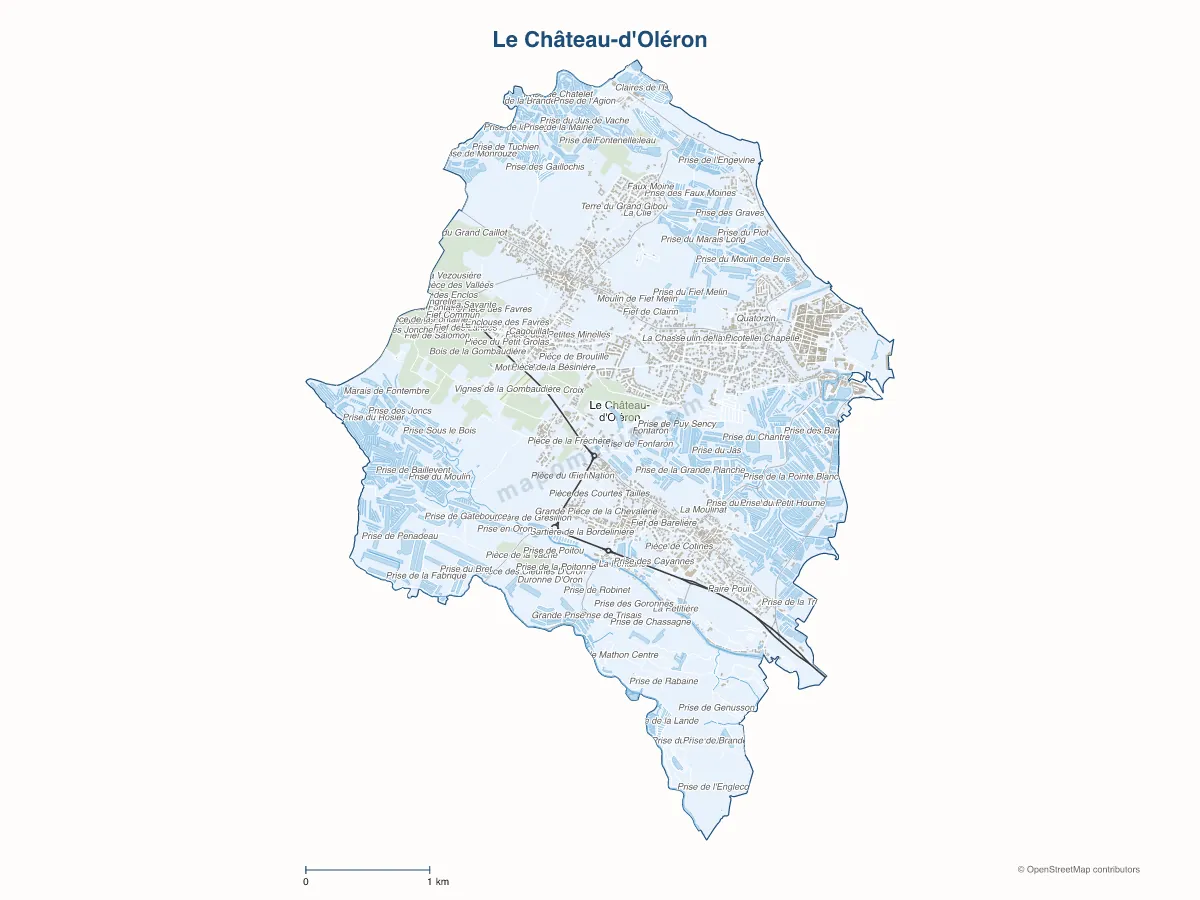 Carte de Le Château-d'Oléron à personnaliser