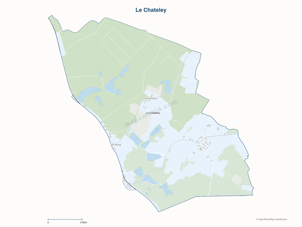 Carte de Le Chateley à personnaliser