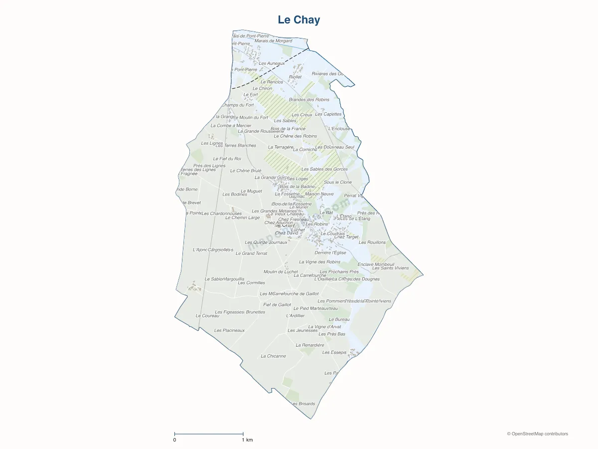 Carte de Le Chay à personnaliser
